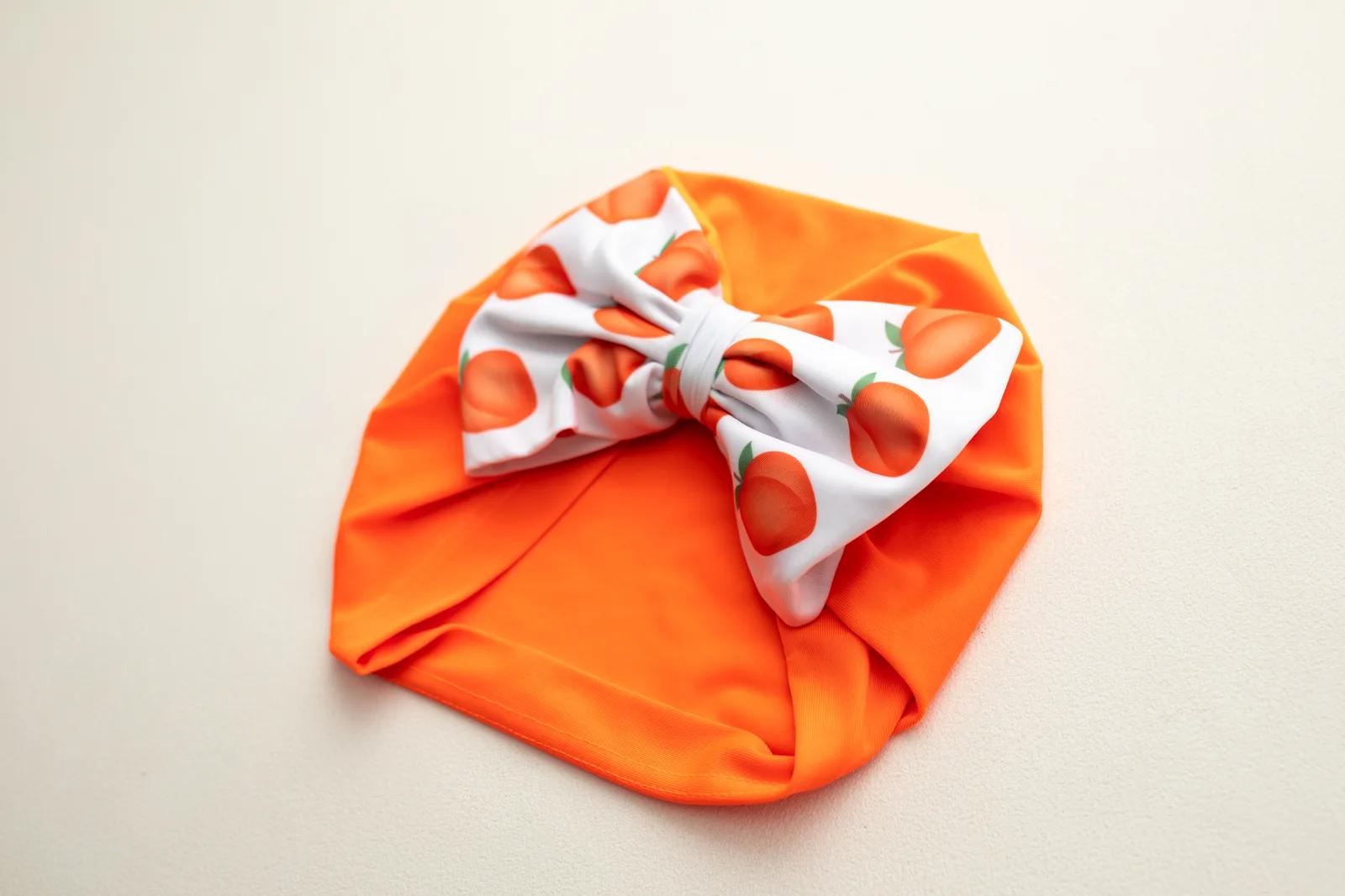 Apricot Head Wrap & Bow — Apricot collection