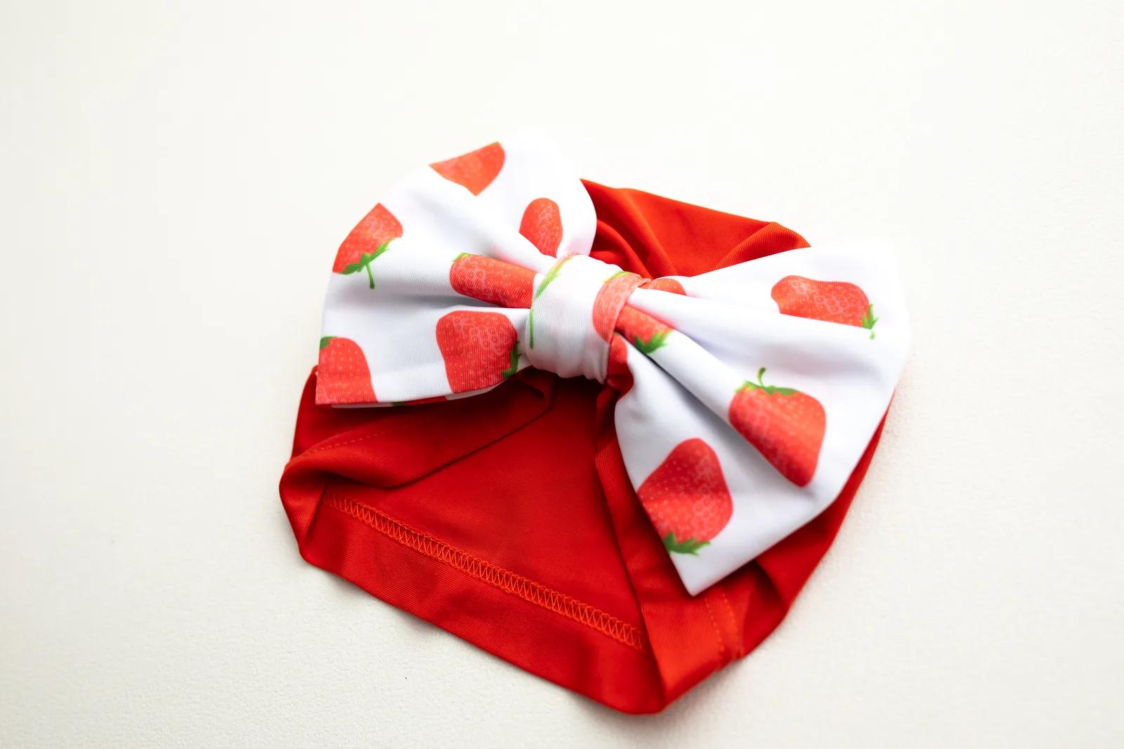 Strawberry Head Wrap & Bow — Strawberry collection