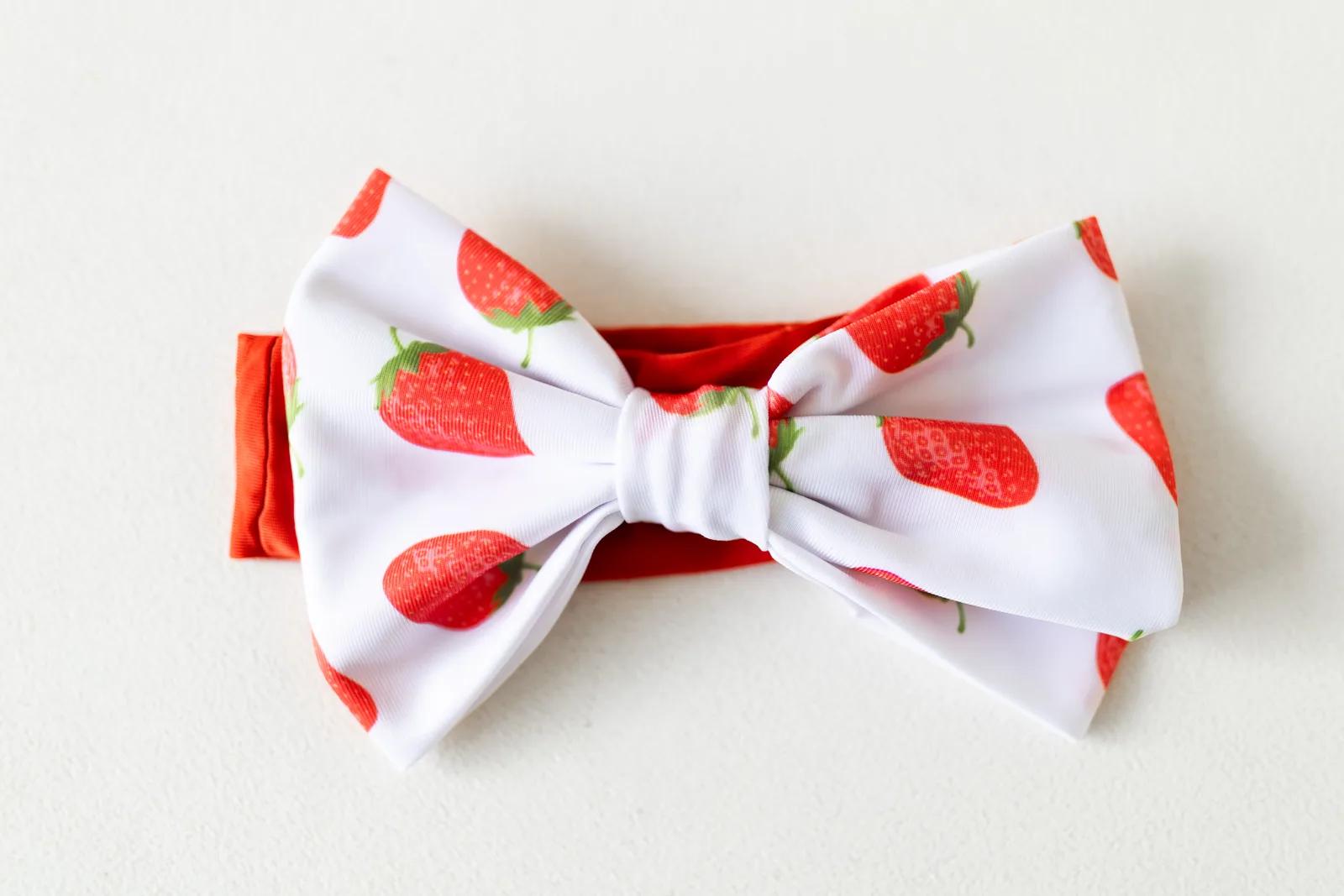 Strawberry Headband & Bow — Strawberry collection