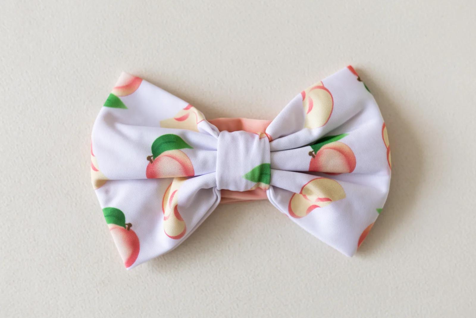 Peach Headband & Bow — Peach collection