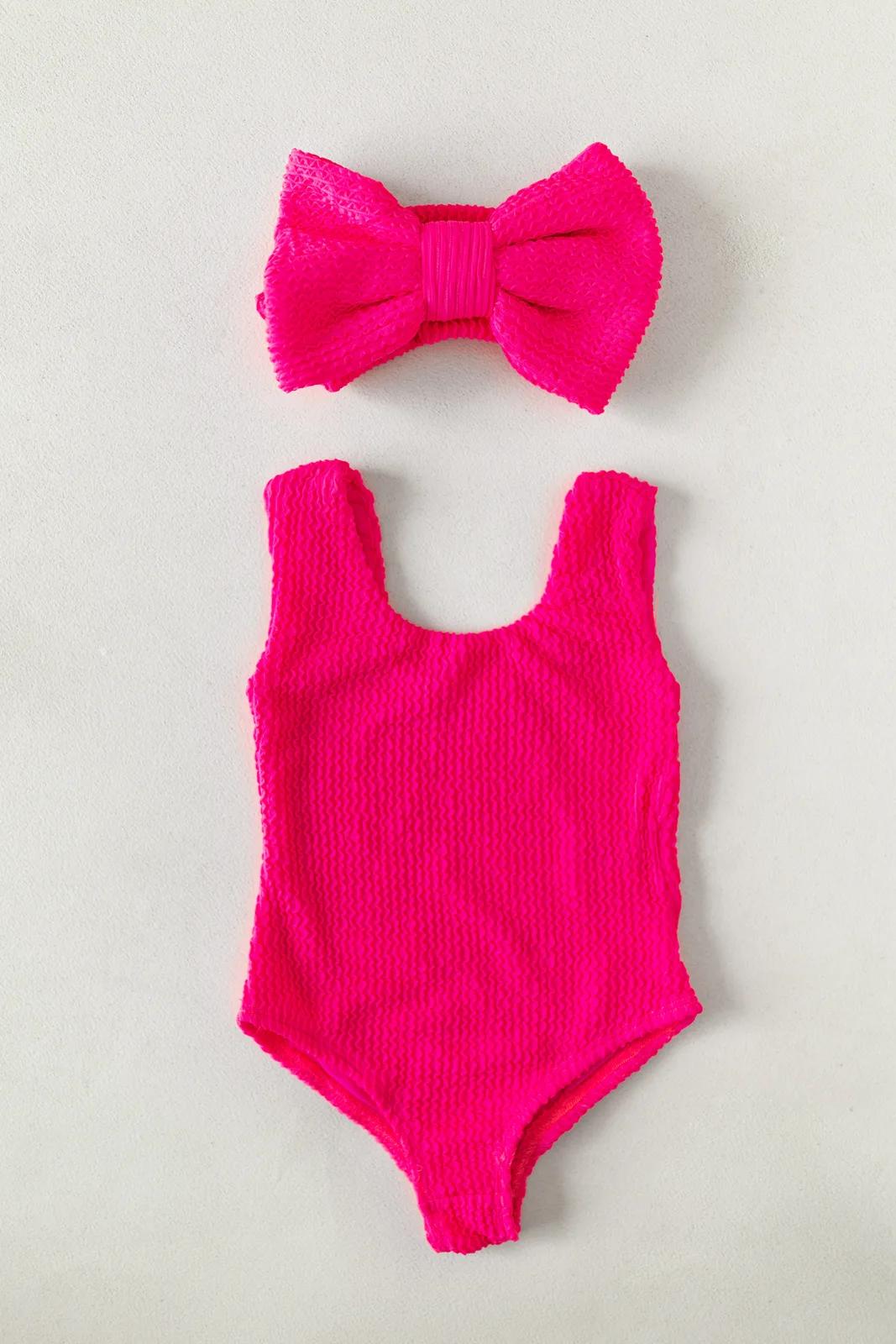 Crinkle Swimsuit - One Piece — Hot Pink collection