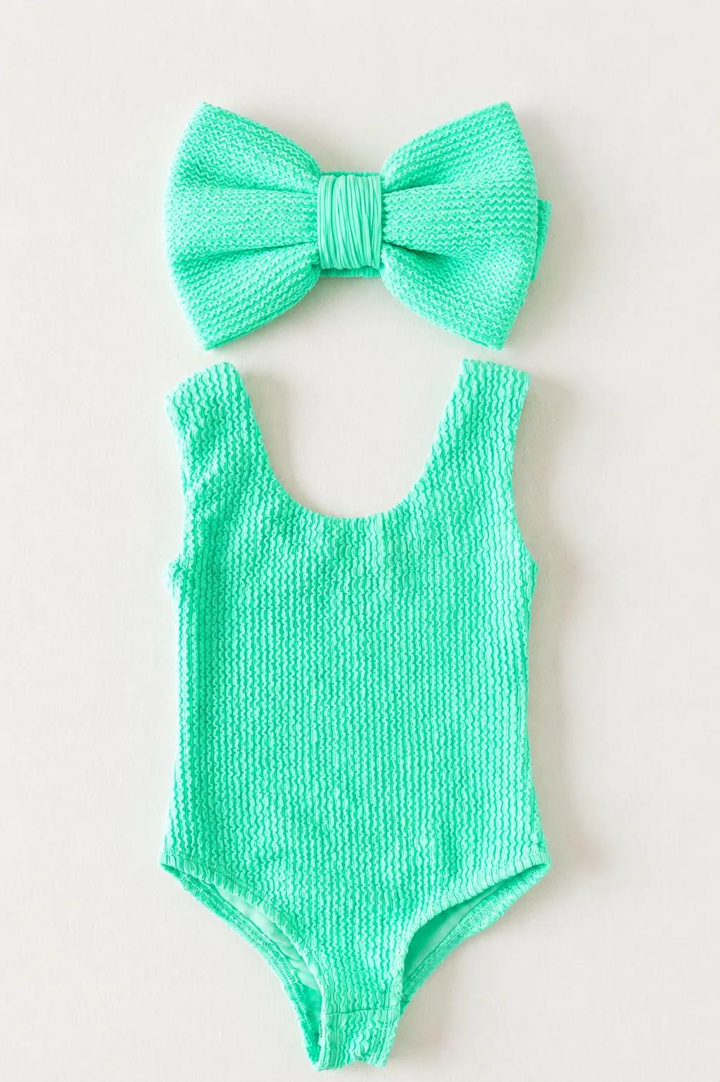 Crinkle Swimsuit - One Piece — Aqua collection